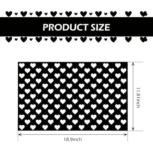 Bawkars 2 PCS Car Heart Rear Tail Light Stickers, 18.9" L x 11.81" Waterproof Heart Pattern Taillight Stickers, Self-Adhesive PVC Cute Decorative Decals, Universal for Most Cars (Black) thumbnail 2