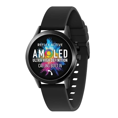 Reflex Active Amoled Series 31 Montre d'appel intelligente pour homme et femme avec Bluetooth, 3,1 cm, suivi de fitness, oxygène dans le sang, surveillance de la fréquence cardiaque et bracelet en - Image 1
