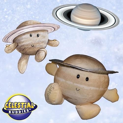 Celestial Buddies Saturn Buddy | 10" Soft Stuffed Plush, Embroidered Features, Fun Planet Facts Tag for Kids – STEM Learning, Educational Gift, Classroom & Homeschool Science Space Astronomy | 0+ thumbnail 7