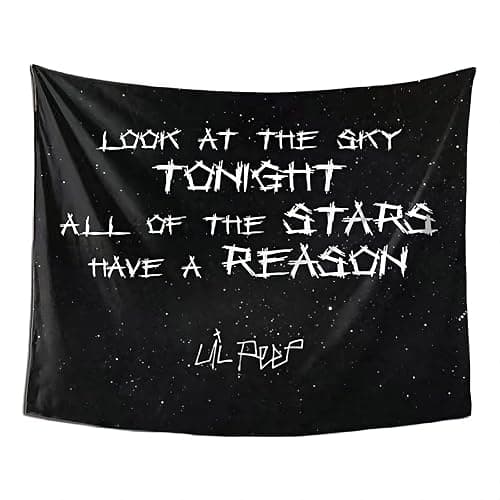 Lil Peep Tapestry Poster, Rapper Tapestry Wall Tapestry 3D Boutique Art Tapestry Wall Hanging Pop Art Home Decorations for Living Room Bedroom Dorm Decor 60 x 51 in (Color 1) thumbnail 8