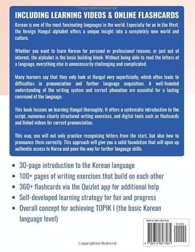 The One and Only Korean Workbook – Learn and Perfect the Hangul Alphabet in just a Few Weeks – Includes accompanying Videos and Digital Learning Materials (All-in-One Korean Learning Package) thumbnail 2