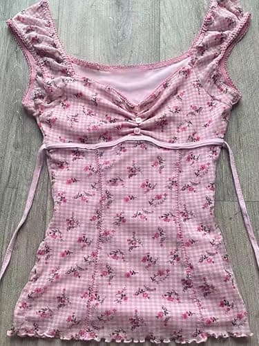 Grunge Emo Goth Shirts Y2k Lace Bow Coquette Babydoll Tops Women Vintage Graphic Tee 2000s Summer Crop Tops thumbnail 6