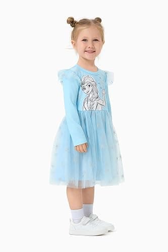 Disney Princess Frozen Minnie Mouse Dress Girls Sparkle Ruffle Tulle Tutu Birthday Party Fall Outfits Clothes Baby to Toddler thumbnail 5