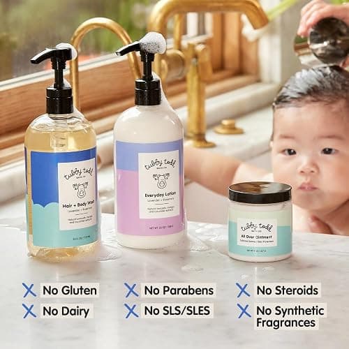 TUBBY TODD 3-Step Baby Bath & Skincare Routine - The Regulars Bundle - 8.5oz Baby Shampoo and Body Wash, 8.5oz Everyday Lotion & 3.5oz All Over Ointment - Lavender Rosemary thumbnail 2