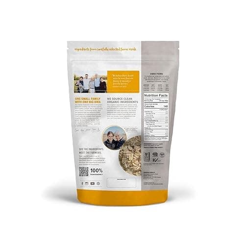 One Degree Organic Foods, Gluten Free, Sprouted Rolled Oats, 24oz, 1 pack - Rolled Oats thumbnail 2