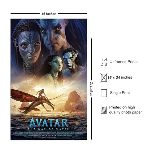 XIHOO Avatar 2: The Way of Water Movie Poster 16x24, Unframed thumbnail 6