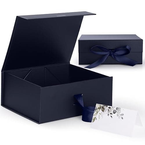 Geschenkbox,GeeRic Verpackungswelt Geschenk-Box mit Deckel 22 * 16 * 8.8cm Premium Geschenkbox mit Magnetverschluss und Geschenkband für Feiertage Hochzeit - Image 1
