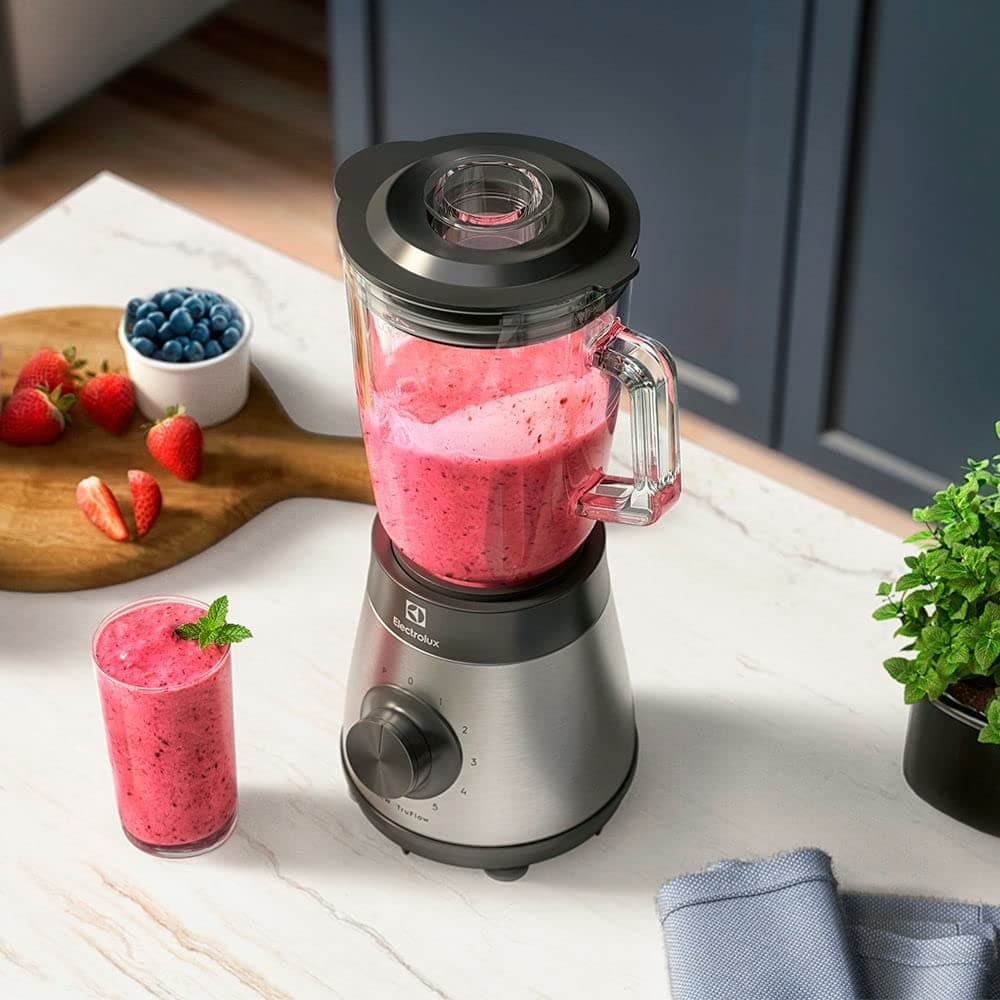 Liquidificador Electrolux inox jarra de vidro resistente capacidade 1,5L 5 velocidades função pulsar 700W EBS30 220v thumbnail 8