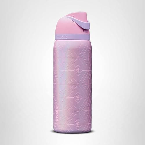 Owala Wicked FreeSip Insulated Stainless Steel Water Bottle with Straw for Sports and Travel, BPA-Free Sports Water Bottle, 32 oz, Glinda (Pink) thumbnail 9