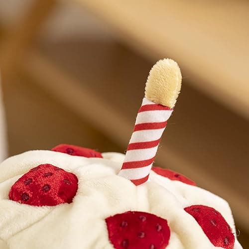MUALML Birthday Cake Plush, 7.9" Cute Birthday Stuffed Animal for Girls, Funny Food Plushie, Soft Cake Toy Gift for Kids thumbnail 4