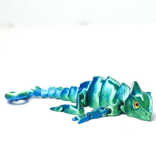 3D Printed Lizard Model with Eyes,Flexible Animals Toy Statue,Movable Joints,Home Office Decor,Interesting Toys,Festival Gifts toco,Fidget Toys, Executive Desk Animals Toy (GB) - Image 1