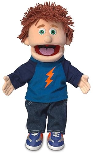 14" Tommy, Peach Boy, Hand Puppet, by Silly Puppets - Image 1