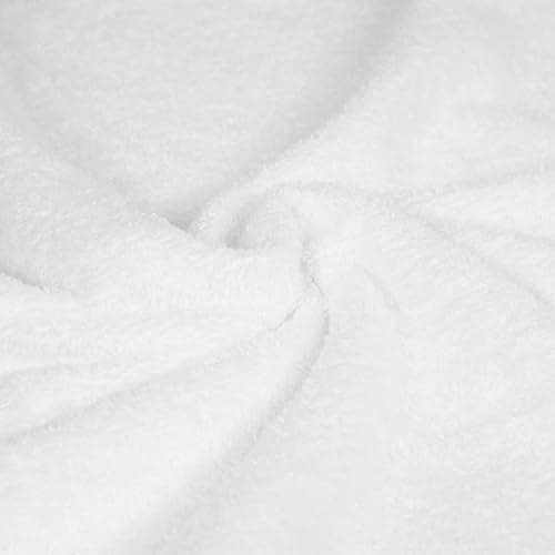 Amazon Basics 6-Piece Oversized Highly Absorbent Fade-Resistant Towel Set, 100% Cotton Towels for Bathroom, Soft, 2 Bath Towels, 2 Hand Towels, 2 Washcloths, White thumbnail 7