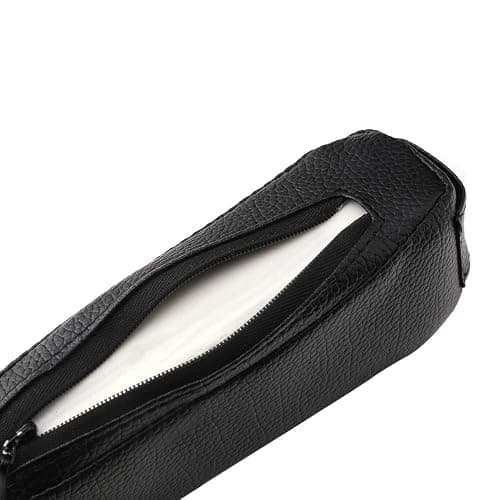 Supin 2 Prices Car Seat Gap Filler Pad PU Leather Console Side Pocket Organizer and one Cup for Cellphone Wallet Coin Key (Black+Red) thumbnail 7