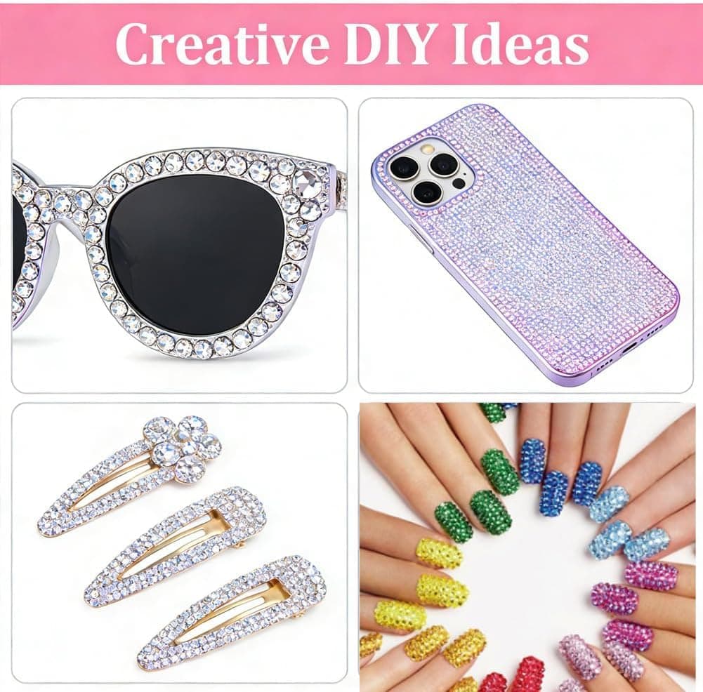 Bedazzling Glue Kit, 40 Colors 40,000pcs Beazzle Rhinestone Kit, Crafts and DIY Projects (24 Colors/24,000pcs) thumbnail 6