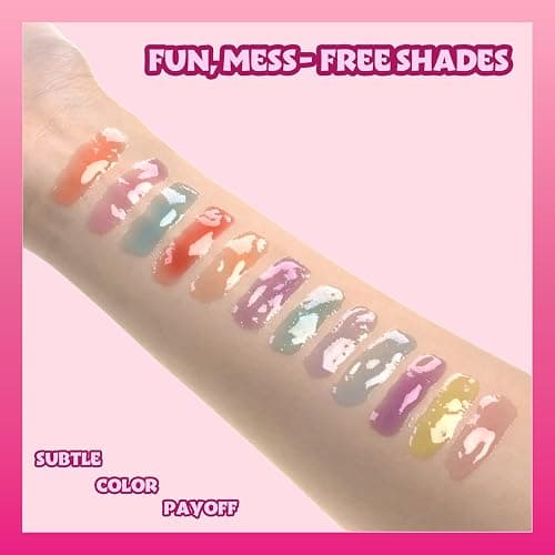 Barbie 12 Piece Plant Based Lip Gloss, Girls Party Favors, First Makeup Set for Girl, Perfect for Parties, Sleepovers, and Birthday Gifts, Ages 3+, by Townley Girl thumbnail 4