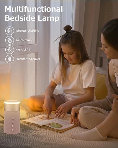 Bluetooth Speaker, Night Light, 15W Magnetic Fast Charging for Apple, Pink | 2 in 1 Wireless Charging Station for iPhone 17/16/15/14/13/12 Series, AirPods Pro 2/4/3/2（Gift Ideal） thumbnail 6
