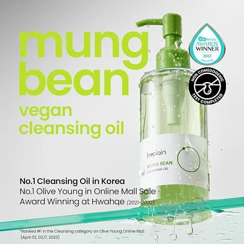beplain Mung Bean Pore Care Trio - Cleansing Oil & Cleansing Foam &Clay Mask | Korean Skin Care | Suitable for Sensitive Skin thumbnail 2