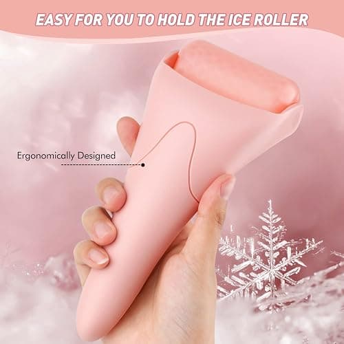 Fronnor Ice Roller for Face,Eyes,Facial Massager Tool,Soothing Skin Care Tool,Cooling Skincare Device for Puffiness,At-Home Spa Gift for Women(Pink) thumbnail 6