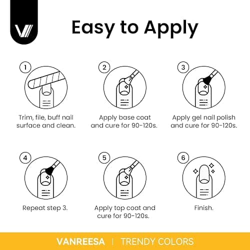 VANREESA 60 Pcs Gel Nail Polish Set 55 Colors Spring Summer Fall Winter Gel Polish with Base Coat Glossy & Matte & Silver & Golden Top Coat Nail Kit Gifts for Women Girls Nail Art Salon at Home thumbnail 9