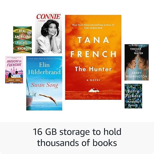 Amazon Kindle 16 GB (newest model) - Lightest and most compact Kindle, now with faster page turns, and higher contrast ratio, for an enhanced reading experience - Black thumbnail 6