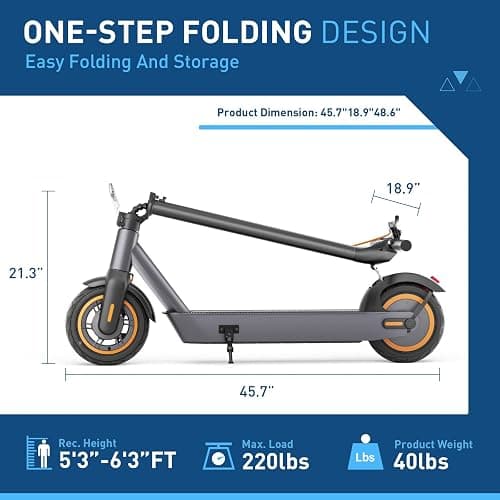Hiboy S2/S2 MAX Electric Scooter, 350/500W Motor, 8.5/10" Tires, 17/40.4 Miles Range E Scooter, 19 Mph Folding Commuter Electric Scooter for Adults thumbnail 6