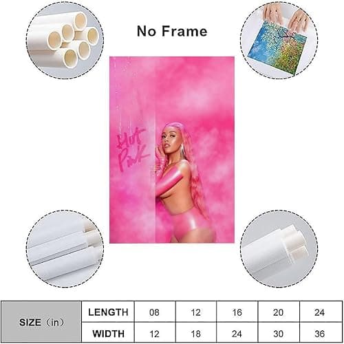 YRUAWRH Doja Cat Poster Wall Art Aesthetic Cover Canvas Vintage Poster Decorative Painting for Bed Room Living Room 12x18inch(30x45cm) Unframe-style-3 thumbnail 3