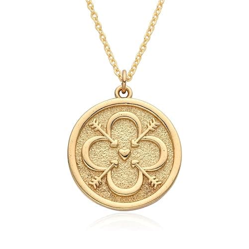 Ldqshanz Dainty Necklace Initial Necklace For Women Round Moon star Clover Pendant Chain Coin Necklaces - Image 1