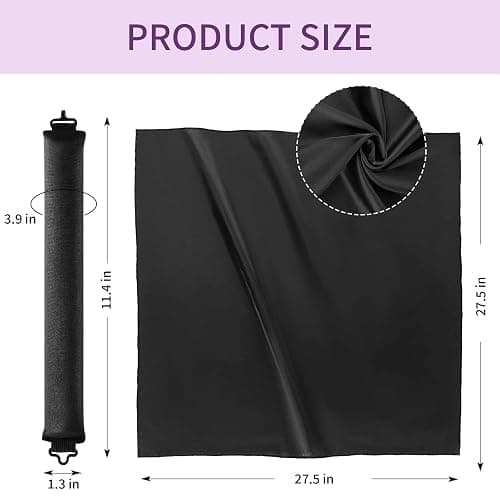 Heatless Curls Overnight Hair Curlers - 4 Pcs No-Heat Curling Rod to Sleep In,Velvet Hair Rollers with Satin Wrap thumbnail 5