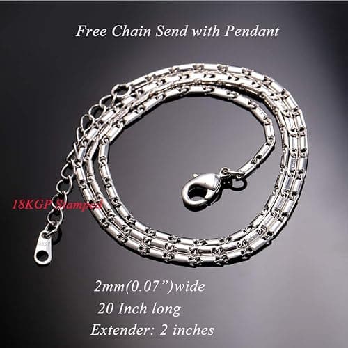 U7 Initial Necklace for Women, Gold/Platinum Plated CZ Crystal Letter A-Z Pendant Necklace, Shiny 20 Inch Name Chain Dainty Personalized Jewelry for Men Mom Wife Friend thumbnail 6