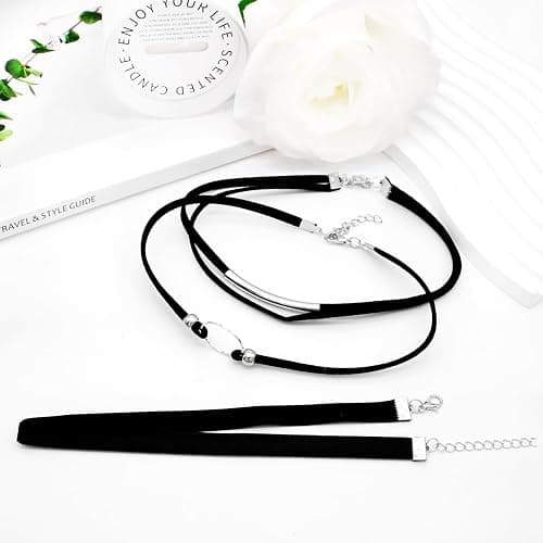 Palotay Black Choker Necklace Set Velvet Lace Choker Daisy Gothic Punk Classic Choker thumbnail 5