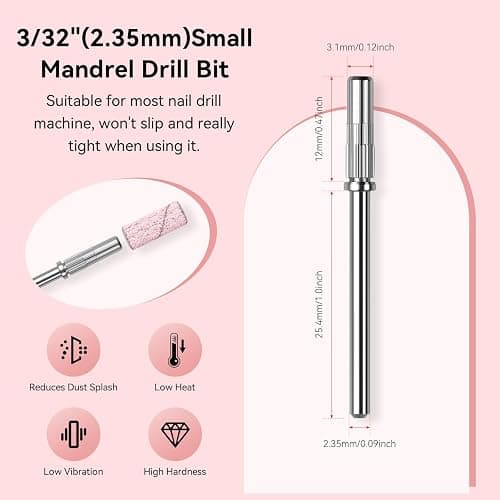 Makartt Nail Drill Bits Sanding Bands for Nail Drill, 100Pcs 4 Color Coarse Fine 80/120/180/240 Grit File Sand with 3.1mm Mini Mandrel Nail Bit Set for Acrylic Nails Gel Manicures and Pedicure thumbnail 5