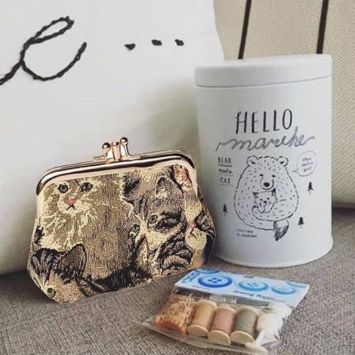 Signare Tapestry Cute Exquisite Double Pocket Kiss Lock Coin Purse for Women with Floral Design thumbnail 7