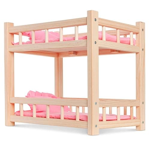 Wooden Doll Bunk Bed For Up To 14" Dolls - Great gift, perfect doll accessory thumbnail 4