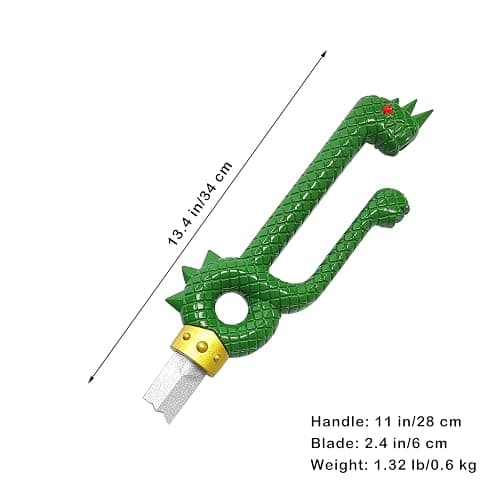 COSWOR 30.3" Metal Carbon Steel Anime Nanatsu No Taizai Dragon Handle Meliodas Sword for Cosplay, Collection, Costume Dress-up Accessories thumbnail 2