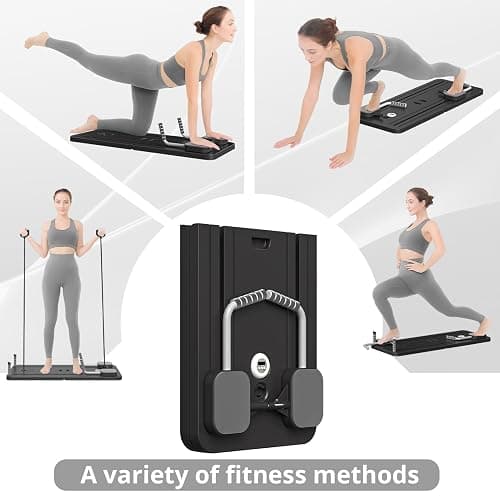 JANUA Pilates Board - Pilates Reformer Set, Multi-Purpose Foldable Pilates Reformer Board for Home, 5 in 1 Pilates Sliding Board thumbnail 2