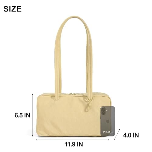 FASTFAIRY Slouchy Lightweight Bowler Bag: East-West Design With Charm Loop - Everyday Use Outings thumbnail 6