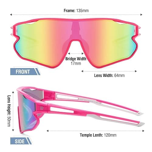 DUCO Kids Sunglasses Youth Baseball Sun Glasses Lightweight TR90 Frame UV400 Sports Cycling Shades for Boys Girls DK268 thumbnail 3
