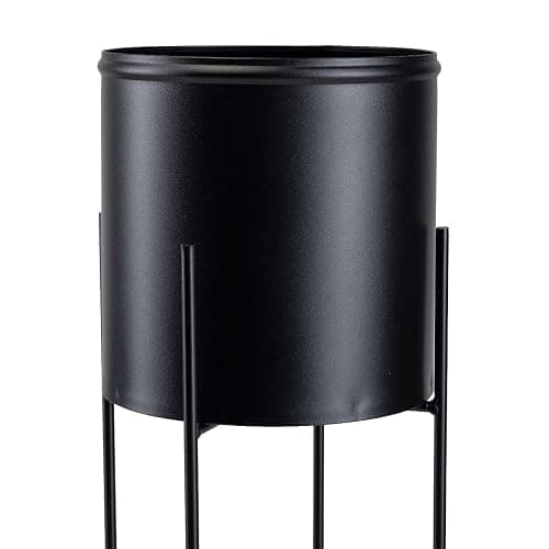HowHomely Portavaso decorativo in metallo, 95 cm, colore: nero thumbnail 6