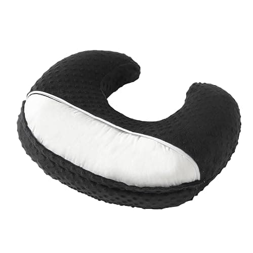 Nursing Pillow and Positioner with Cover for Breastfeeding and Bottle Feeding, Propping Baby, Tummy Time, Baby Sitting Support, Awake-Time Support (Black, 22" x 17.7" x 5.9") thumbnail 4