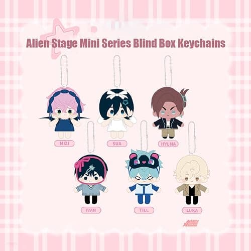 Alien Stage Mini Series Blind Box Plush Keychain, Anime Ivan Till Luka Hyuna Mizi Sua Chibi Mystery Plushie Bag Charm thumbnail 2