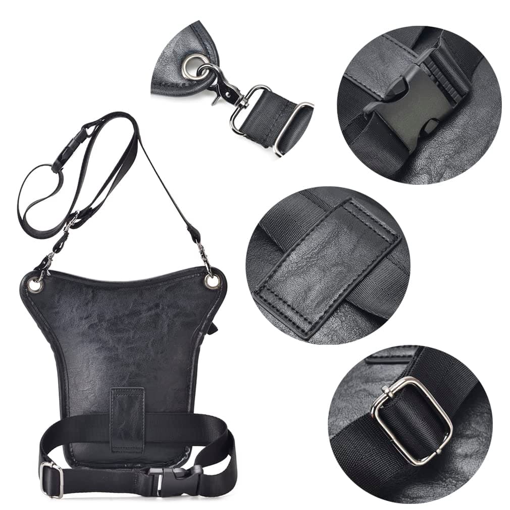 Riñonera de piel clásico para hombre, cinturón de cadera, marrón (01-brown), Mediano, Casual thumbnail 7
