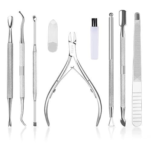 HIFAU Professional Cuticle Nippers Kit, Cuticle Trimmer with Cuticle Pusher & Other Durable Nail Care Manicure Kit for Women, Premium Stainless Steel & Ergonomic Design, Travel & Gift - Image 1