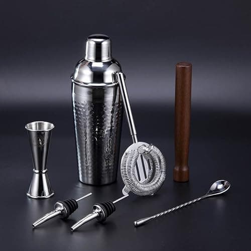 KNIGHTSBRIDGE Cocktail Making Set | Gift Ready Cocktail Shaker Set with Travel Cotton Bag | Full Bartender Kit for Home & Bar by VINN DUNN | (CHROME) thumbnail 3