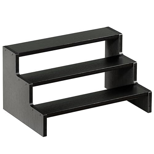 ProCase Wooden Cologne Organizer for Men, 3 Tier Perfume Organizer, Mens Cologne Stand Holder Storage, Display Riser Shelf Rack for Fragrances Candles Cosmetics Cupcake Figure Spice -Black thumbnail 8