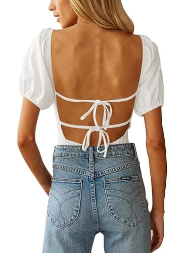 Women’s Puff Sleeve Top thumbnail 2