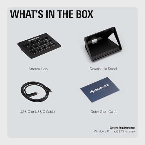 Elgato Stream Deck MK.2 – Studio Controller, 15 macro keys, trigger actions in apps and software like OBS, Twitch, ​YouTube and more, works with Mac and PC thumbnail 10