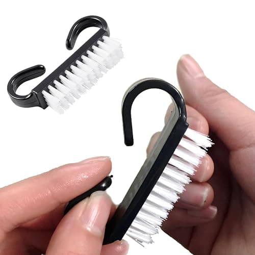 20 Pcs Nail Brushes for Cleaning Nails, Plastic Nail Brush, Handle Grip Nail Brush, Small Nail Brush for Cleaning Fingernails, Nail Dust Cleaner Tools, for Toes and Nails Cleaning(Black) thumbnail 5