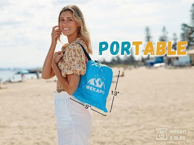 WEKAPO Inflatable Sun Lounger, Air Sofa, Hammock, Portable, Waterproof and Leak-Proof, Ideal for Backyard, Beach, Travel, Camping, Picnics and Music Festivals thumbnail 2