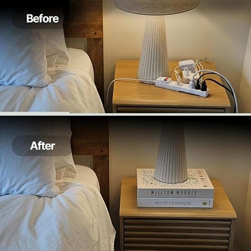 Book Shape Decorative Cable Management Box - Expandable Cable Organizer Box with Magnetic Closure for Home & Office (William Morris, Large) thumbnail 4